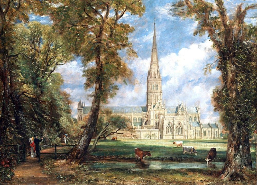 John Constable: Salisbury Cathedral from the Bishop's Grounds, 1825
