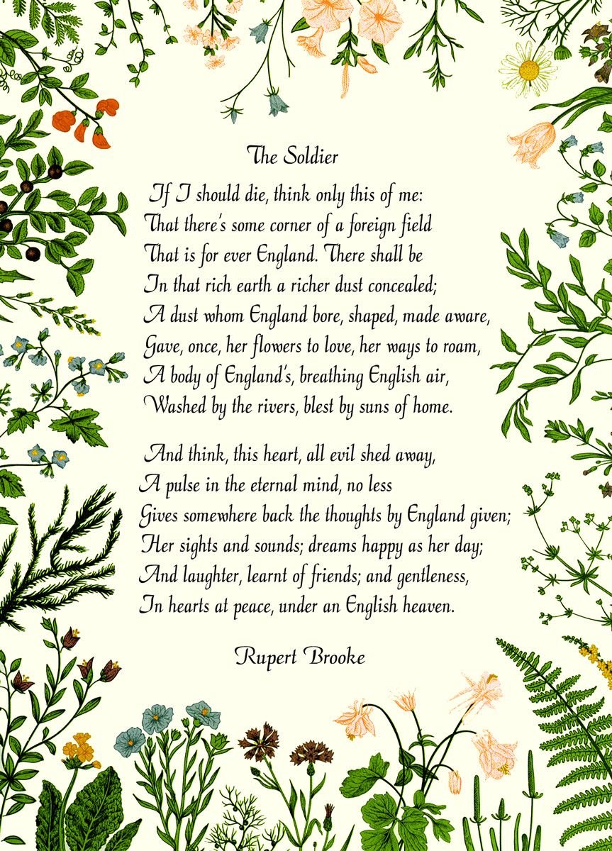 Poetry: Rupert Brooke - The Soldier
