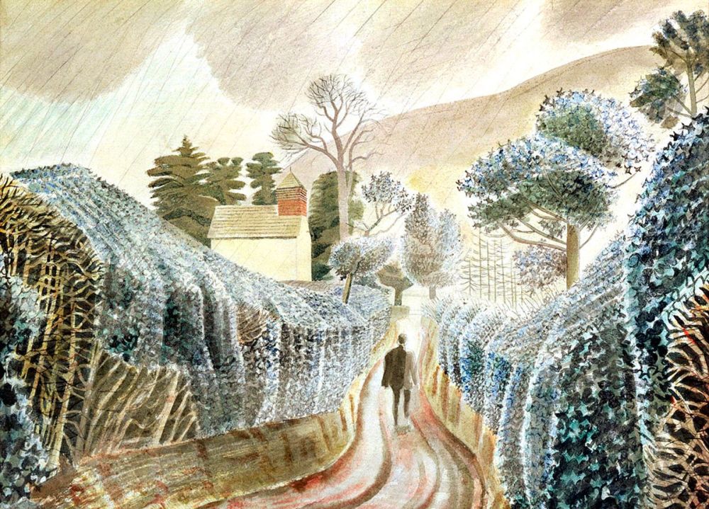 Eric Ravilious: Wet Afternoon, Capel-y-ffin, Powys, 1928