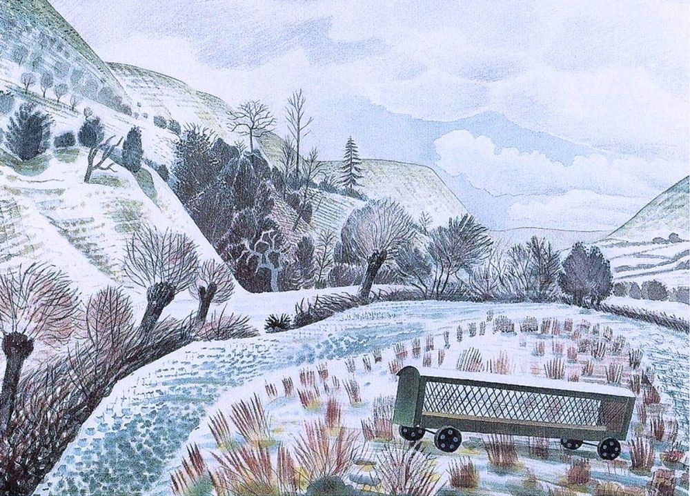 Eric Ravilious: New Year's Snow, 1938