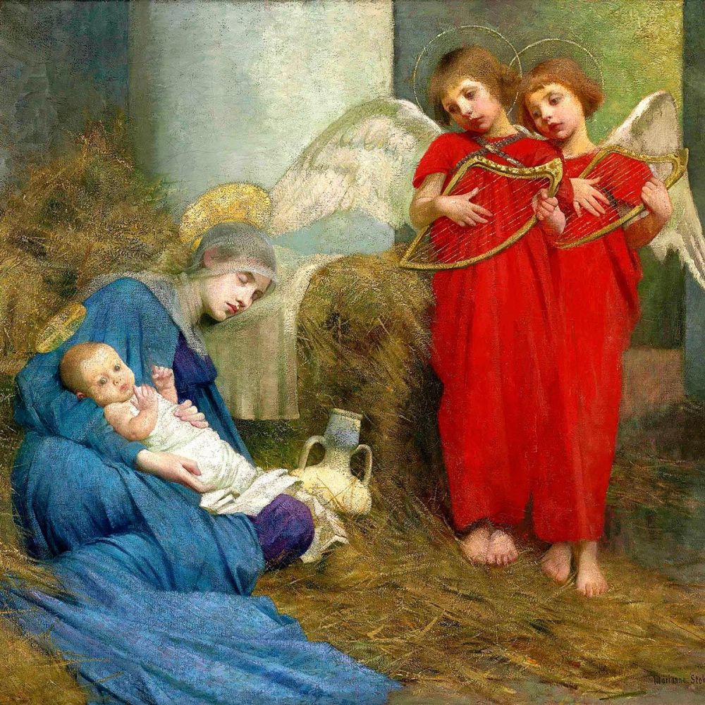 Marianne Stokes: Angels Entertaining the Holy Child