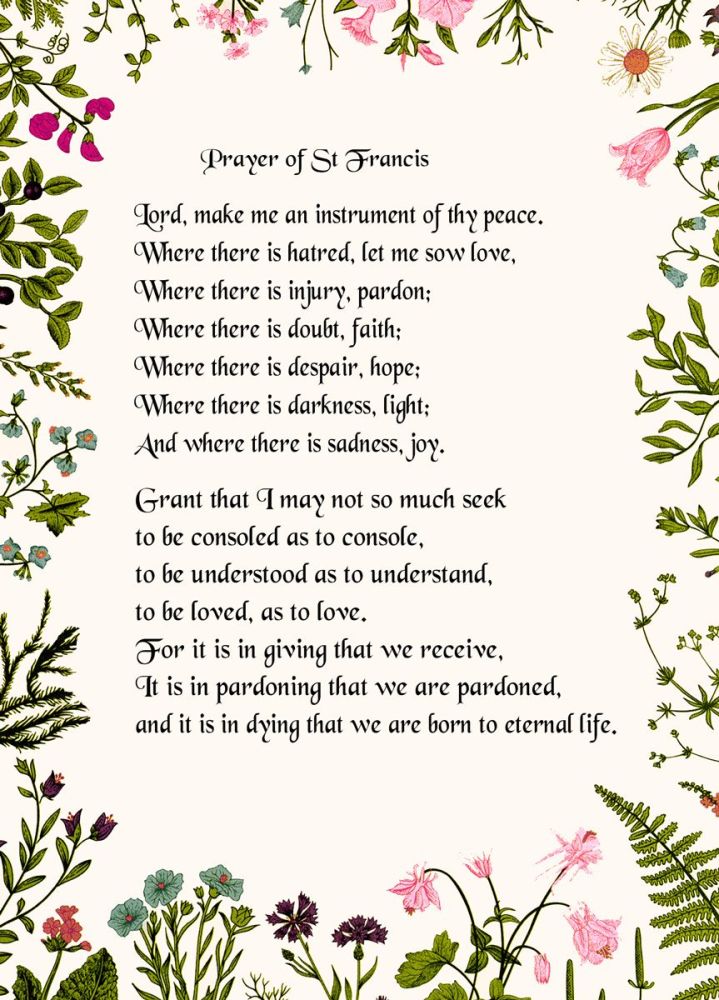 Poetry: Prayer of Saint Francis
