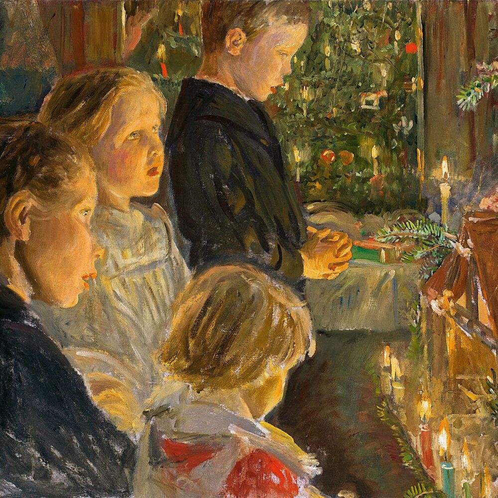 Leopold Graf von Kalckreuth: Children by the Christmas Tree