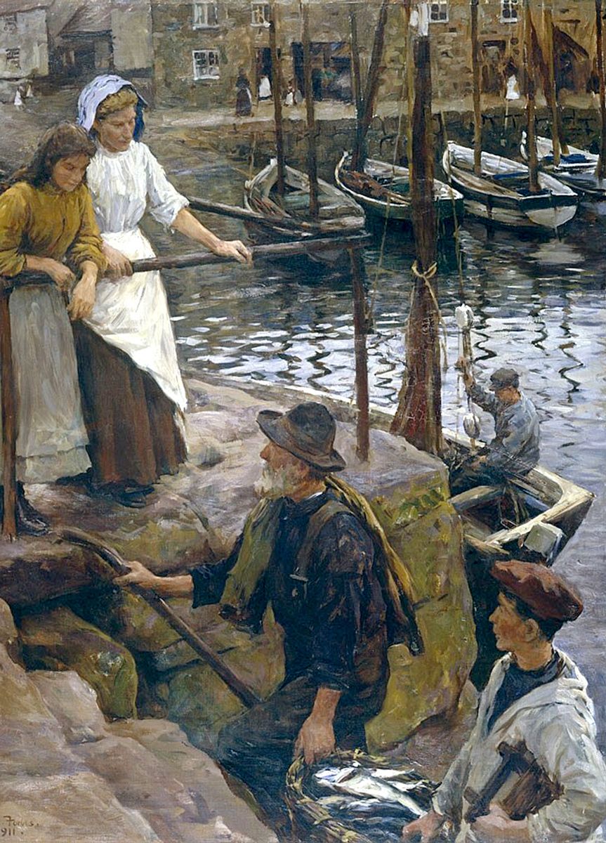 Stanhope Forbes: The Old Pier Steps