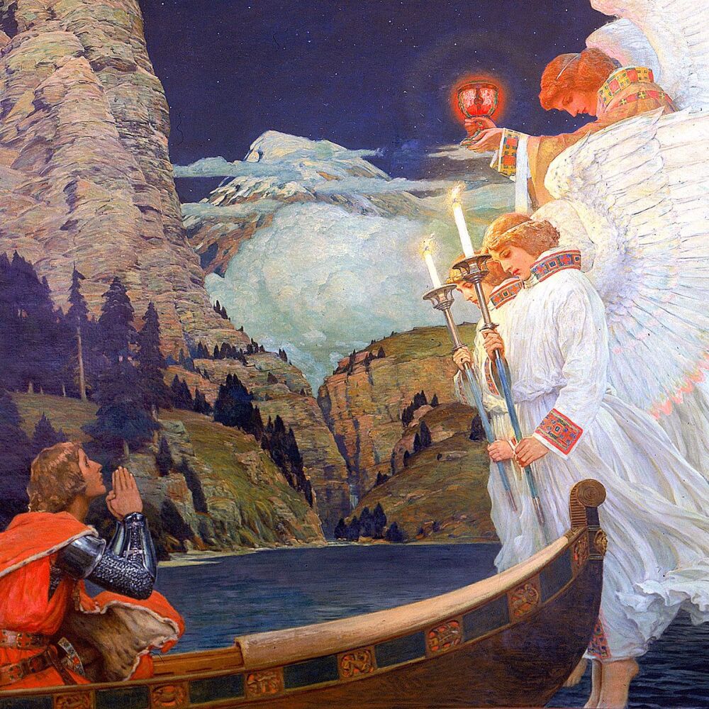 Frederick J.Waugh: The Knight of the Holy Grail, 1912