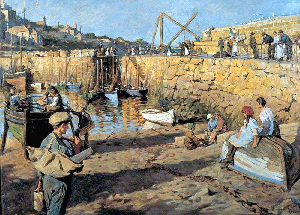 Stanhope Forbes: Fitting Out, Mousehole, Cornwall