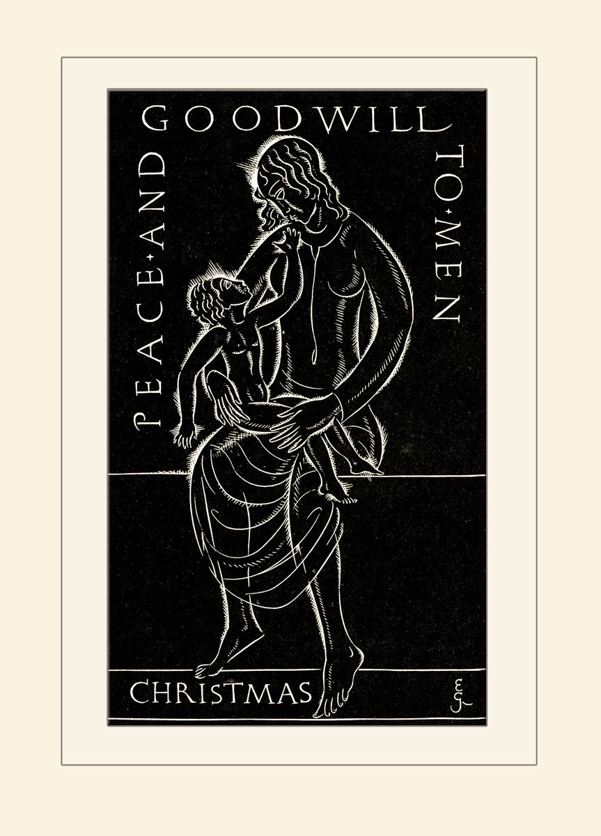 Eric Gill: Madonna and Child (wood engraving)