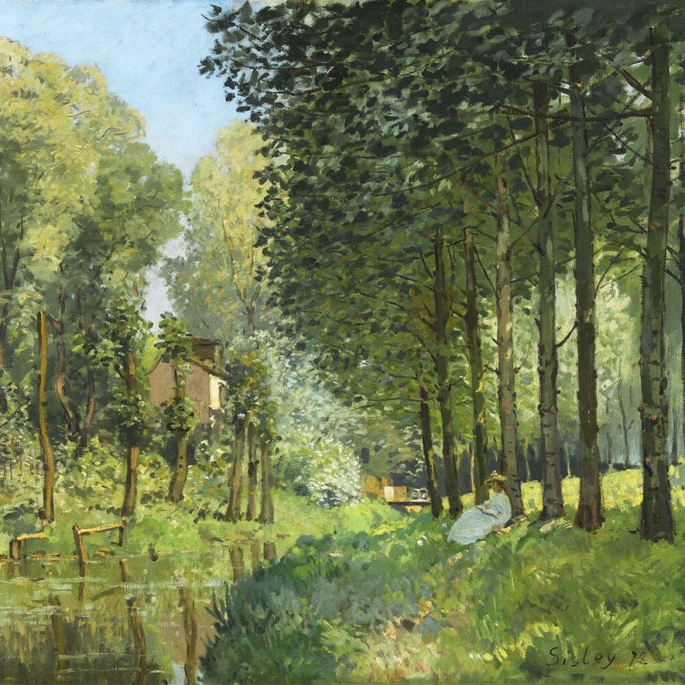 Alfred Sisley: Rest along the Stream, 1878