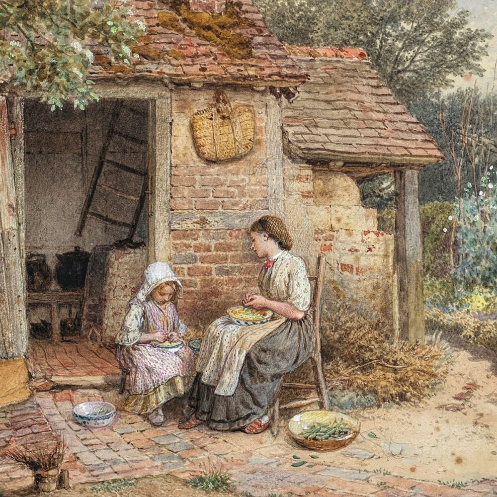 Myles Birket Foster: Shelling Peas