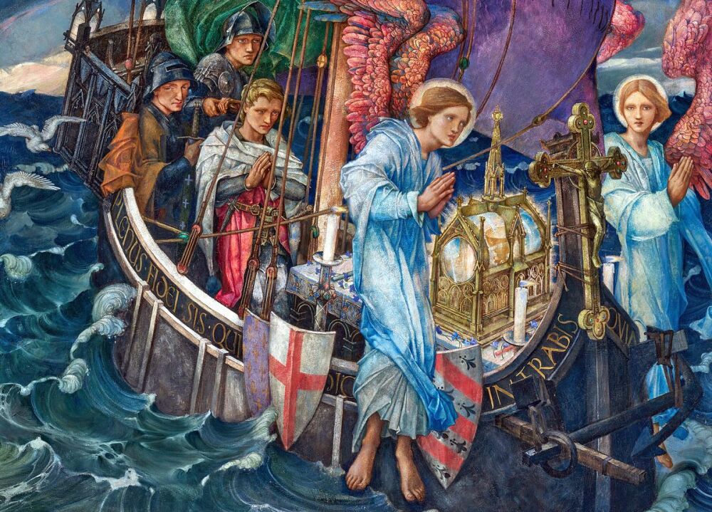 Edward Reginald Frampton: The Passage of the Holy Grail to Sarras, 1907