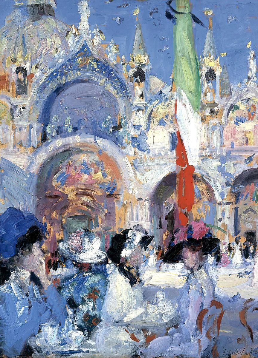 Francis Campbell Boileau Cadell: Florian’s Café, Venice, 1910