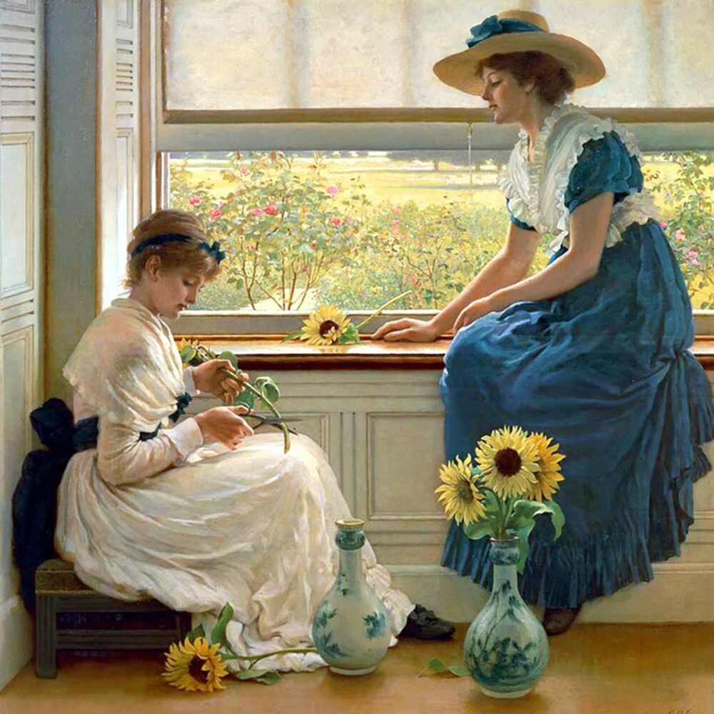 George Dunlop Leslie: Sun and Moon Flowers, 1890