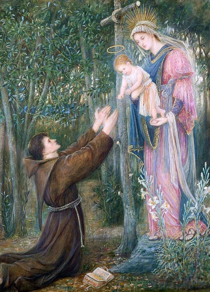 Marie Spartali Stillman: How the Virgin Came to Brother Conrad, 1892
