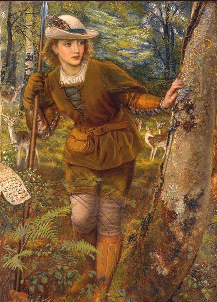 Arthur Hughes: Rosalind in As You Like It, 1872
