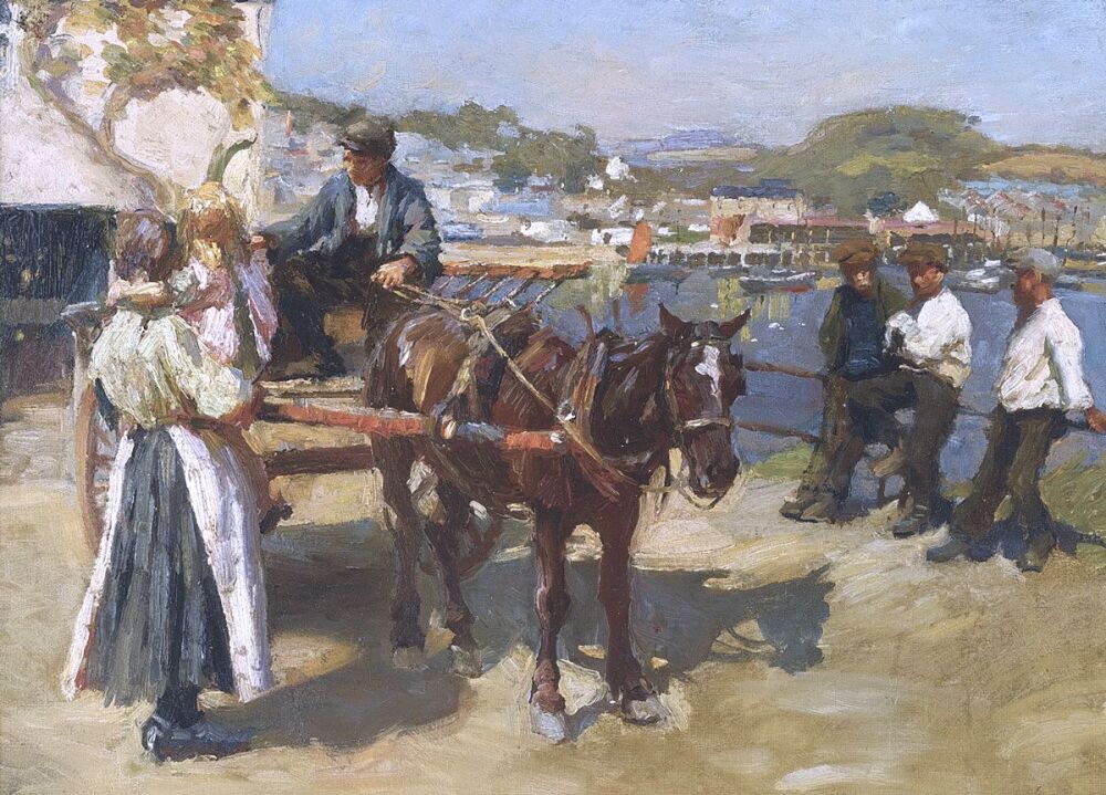 Harold Harvey: The Quayside, Newlyn, Cornwall