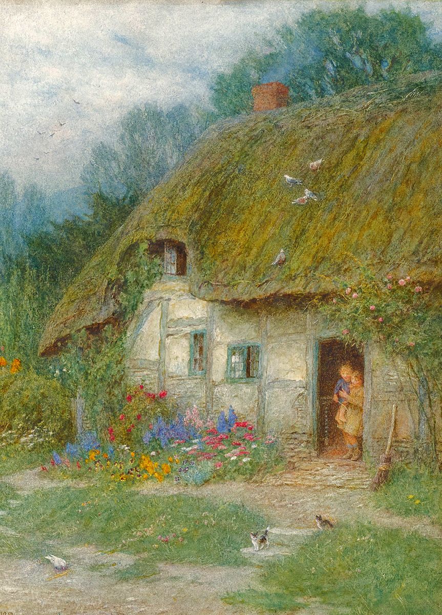 Helen Allingham: A Wiltshire Cottage