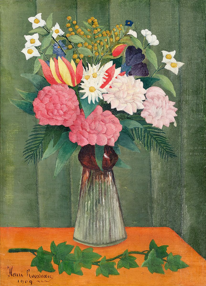 Henri Rousseau: Flowers in a Vase, 1909