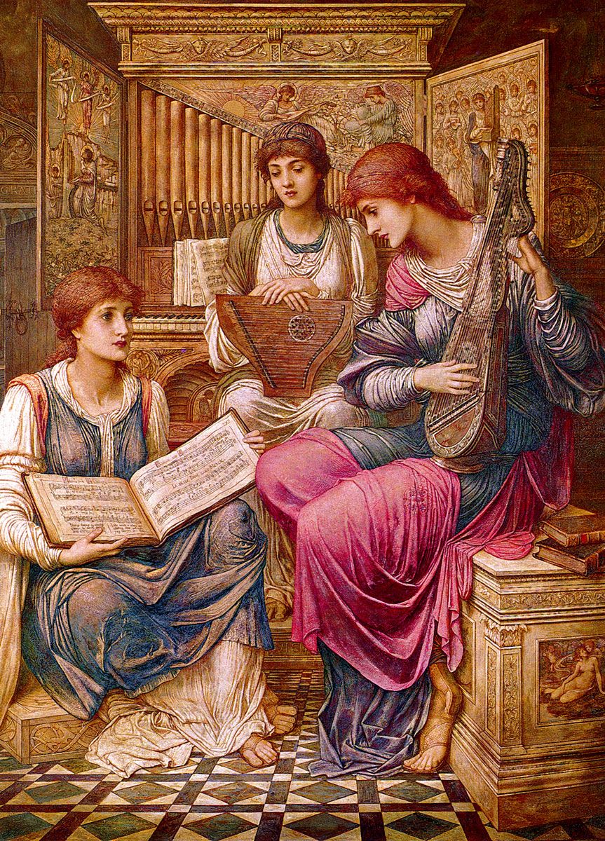 John Melhuish Strudwick: The Gentle Music of a Byegone Day, 1890
