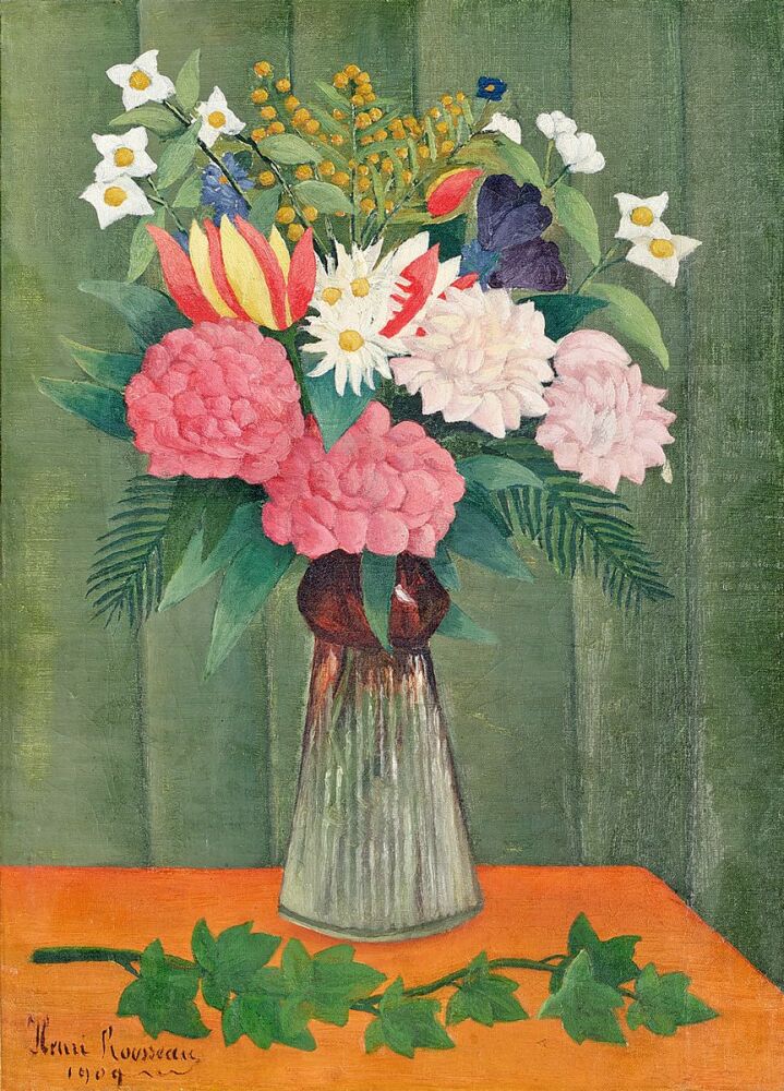 Henri Rousseau: Flowers in a Vase, 1909