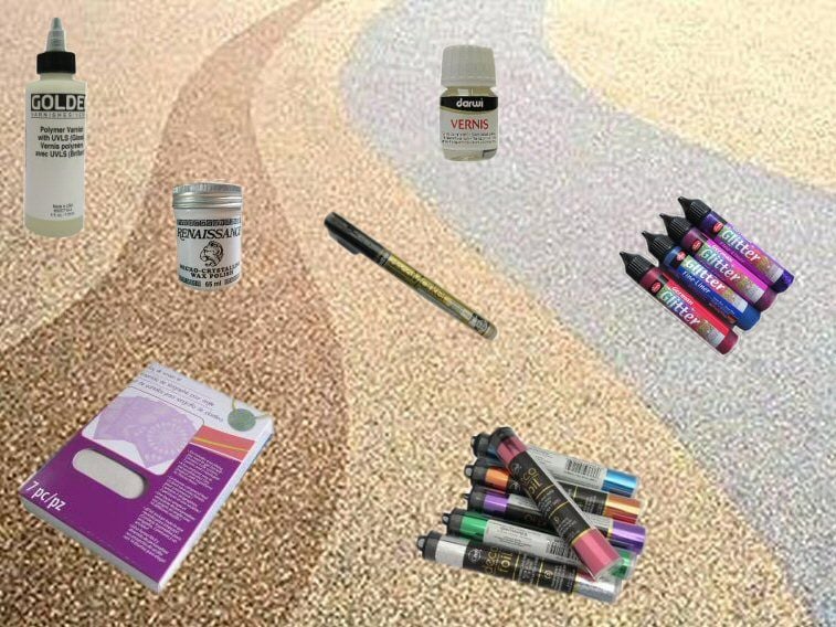 Pens, paints & various decorating items