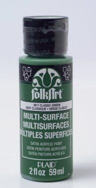 Classic Green multi-surface acrylic paint by Plaid