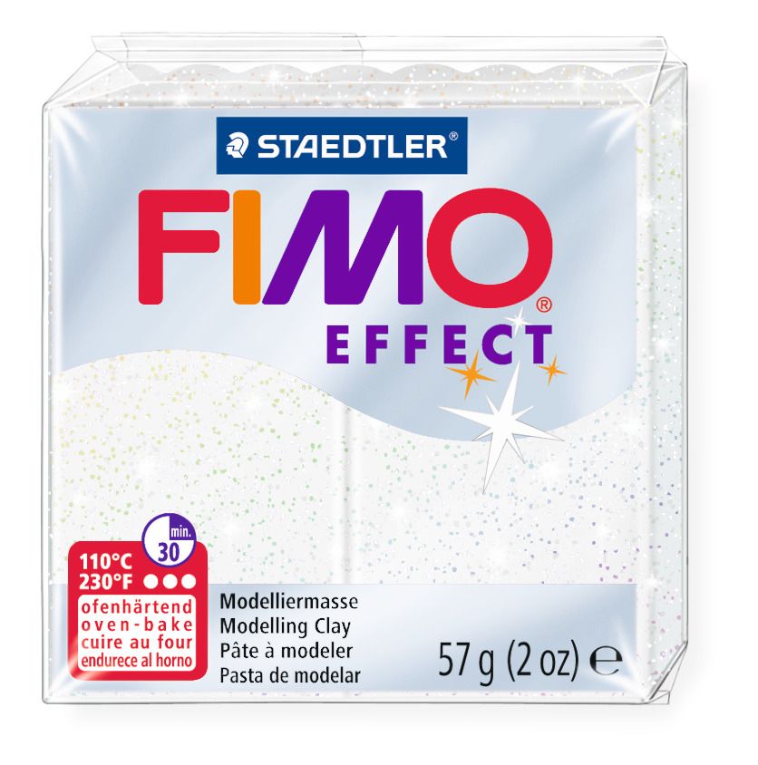 Glitter white - 052 Fimo