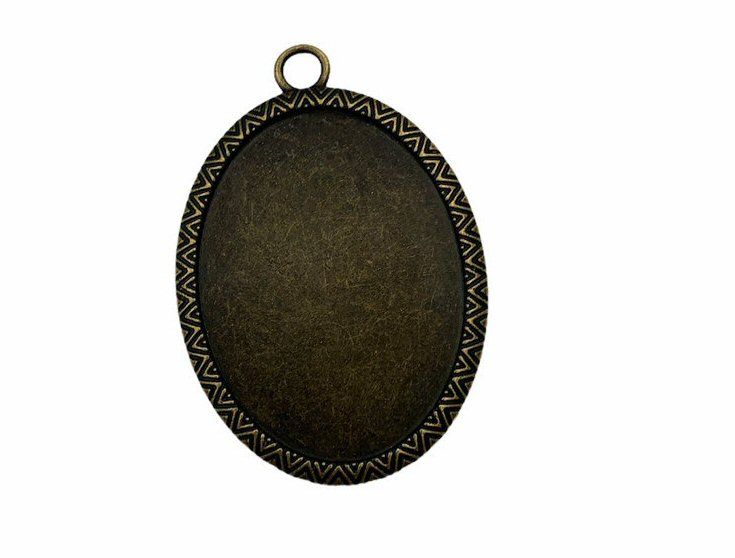 bronze  style oval bezel tray - B5