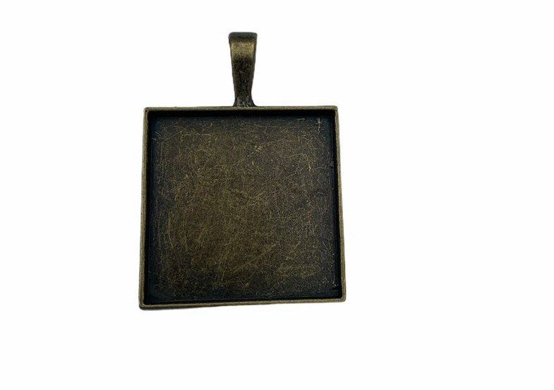bronze  style square bezel tray - B8
