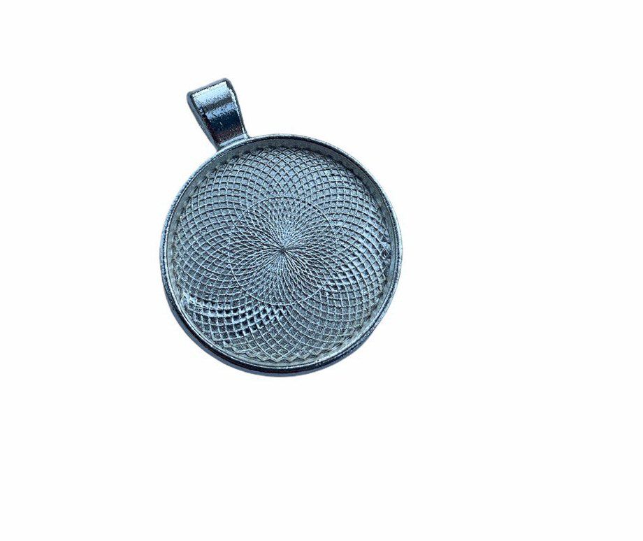 silver style circular bezel tray - B4