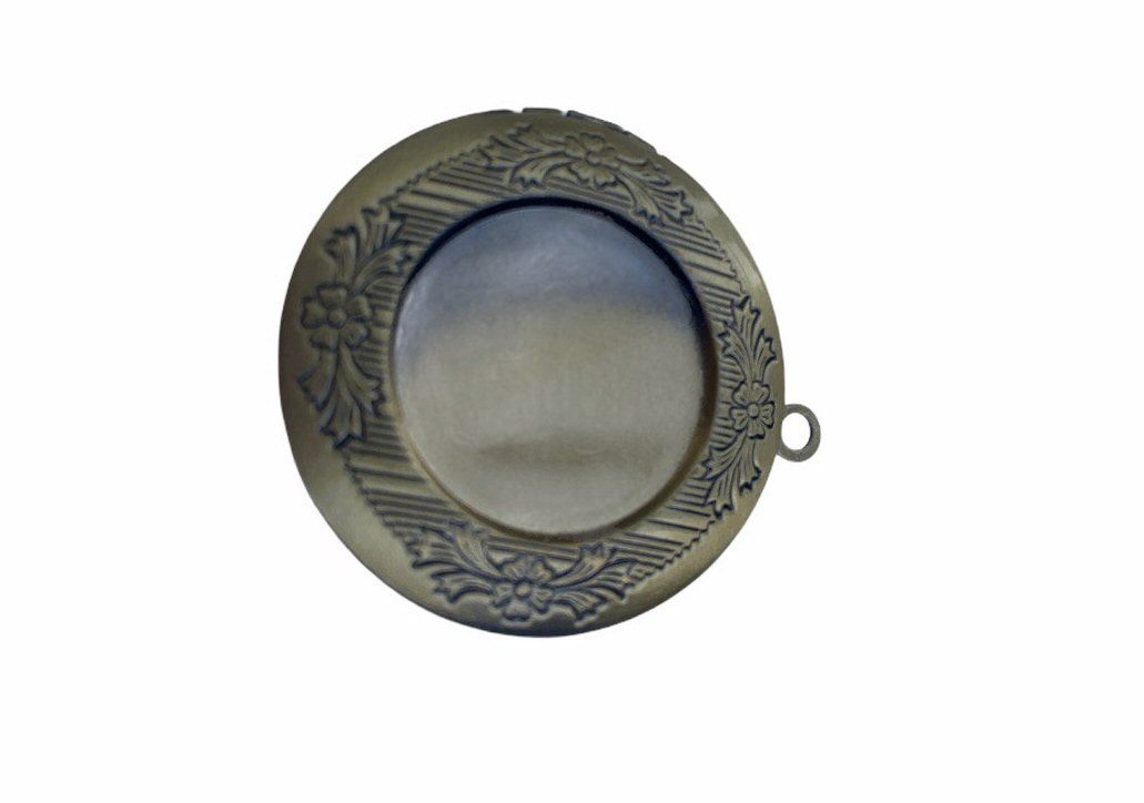 Bronze style classic circular locket - A10
