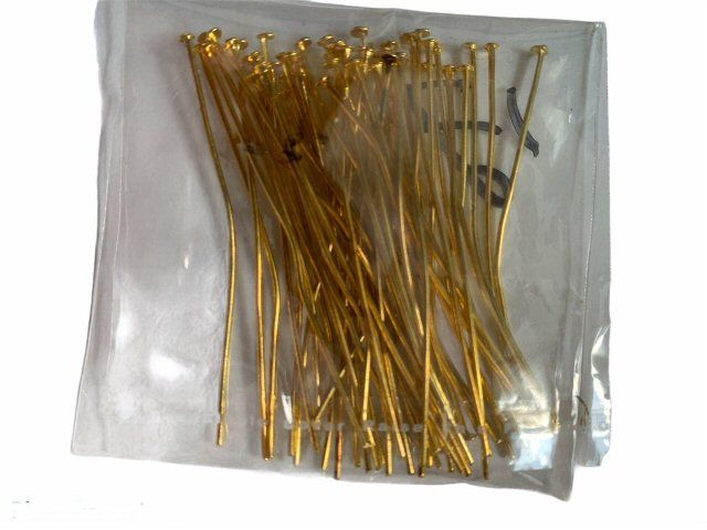 Gold style head pins - E16