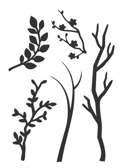 Branches stencil