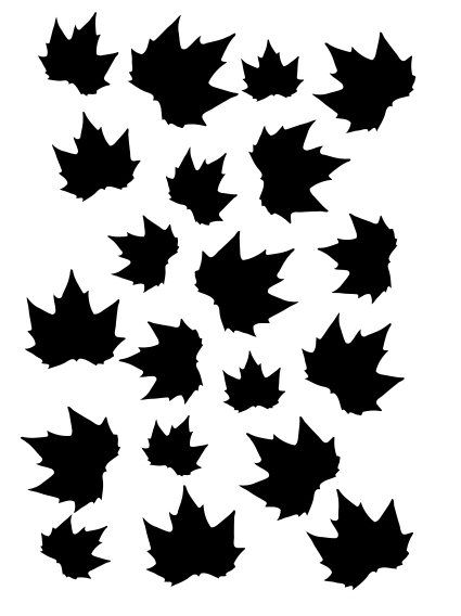 Maple leaves stencil