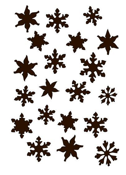 Scattered snow stencil
