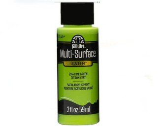 Lime green Multi-surface acrylic paint by Plaid