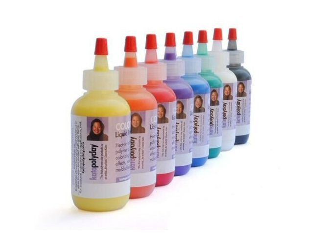 coloured liquid clays