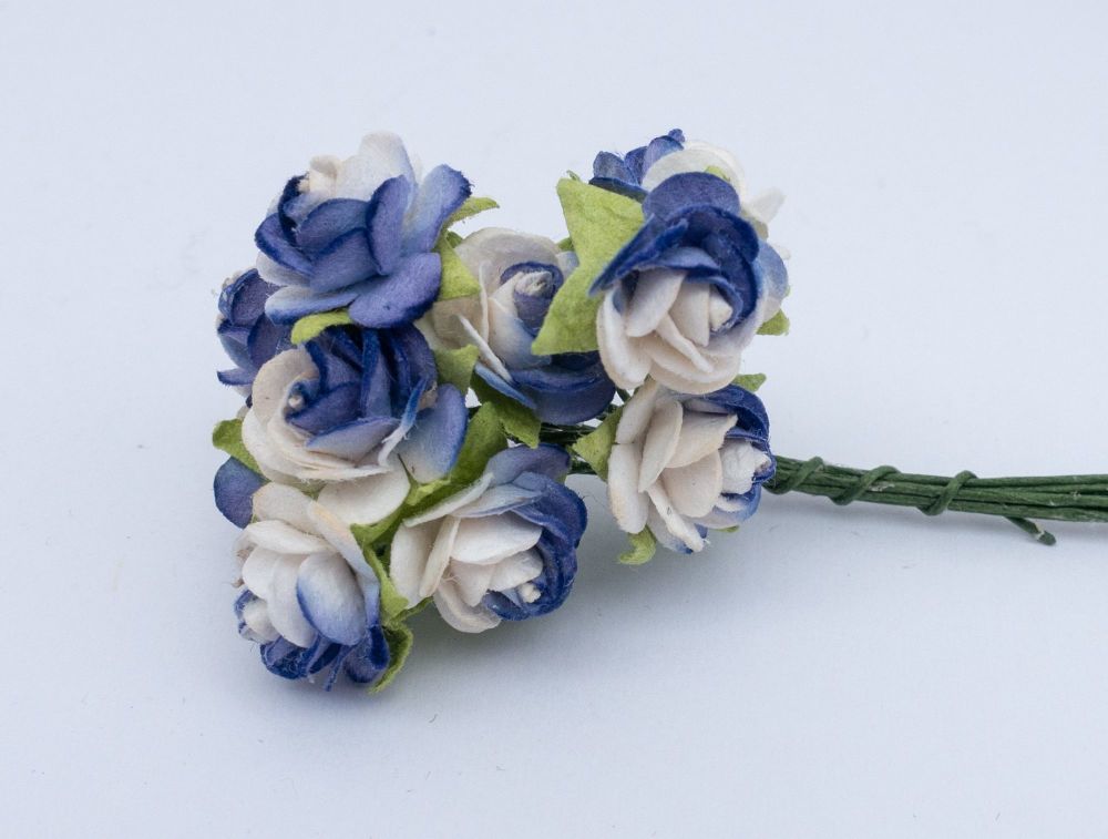 Pale blue and white roses 6