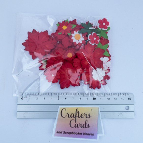50 x flower petals red mix 3.07