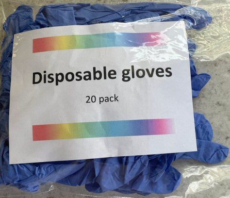 Blue Nitrile  disposable gloves