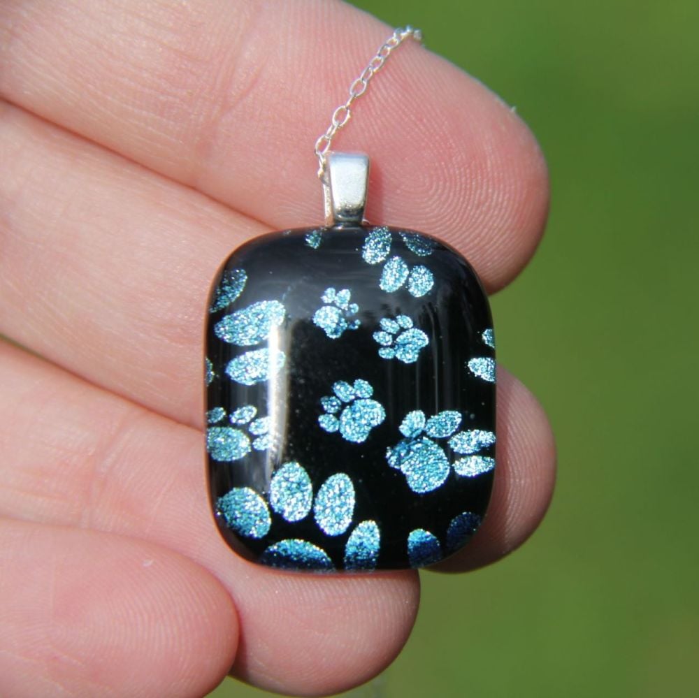 Reserved for Michelle - Paw print pendant 2