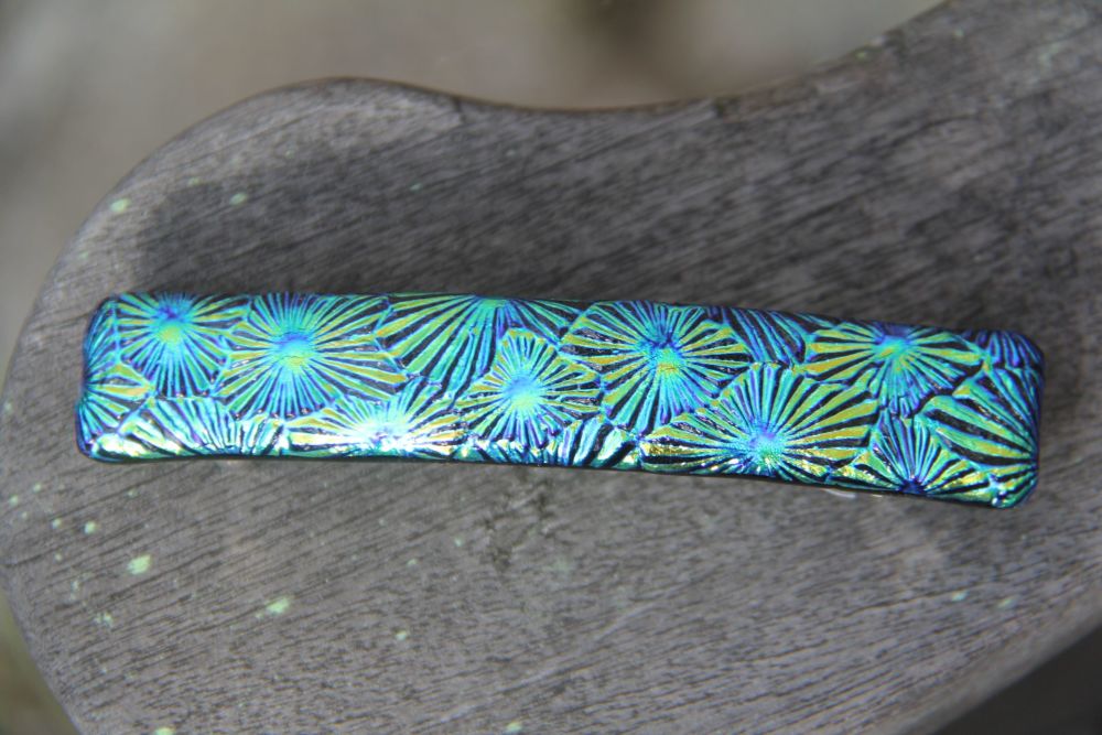 Reserved for Clare - 2 Dichroic Hair barrettes