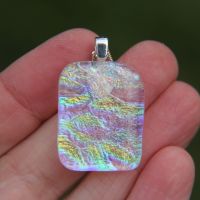 Rainbow transparent dichroic pendant