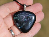 Eye of Horus dichroic glass pendant