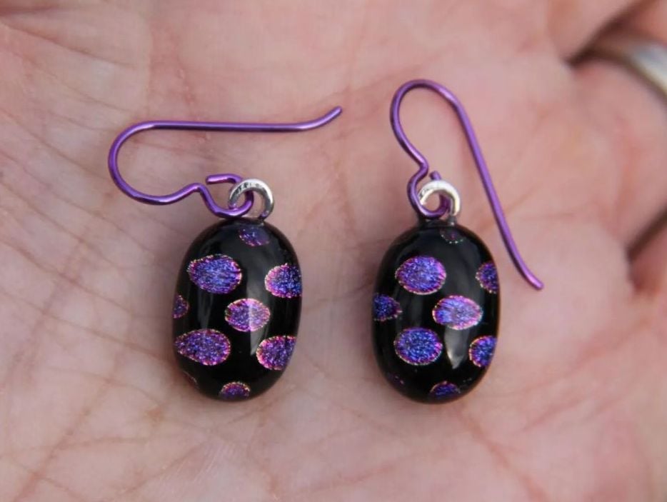 Niobium and dichroic earrings