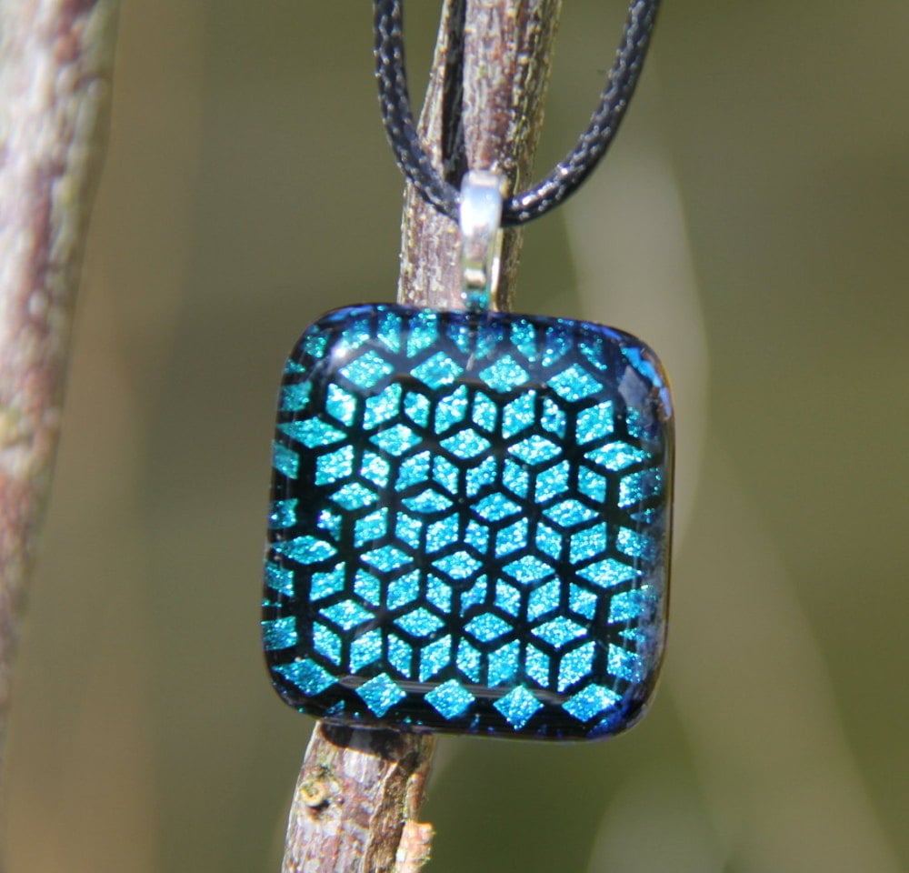 Dichroic necklace sales