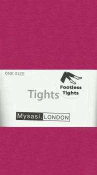Mysasi 50 denier microfibre Footless Tights in Fuchsia