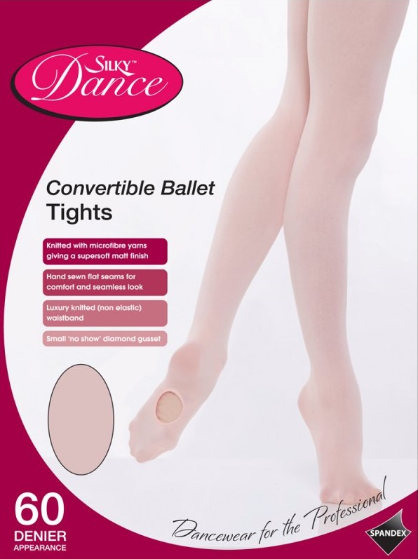 Convertible Adults Ballet Tights in Theatrical Pink