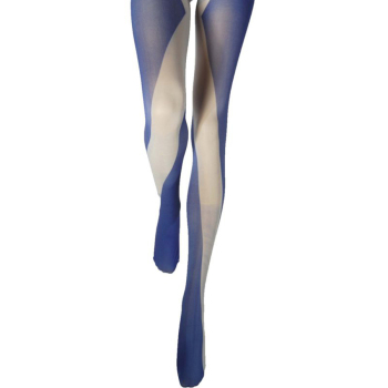 Silky Blue and White Saltire Tights