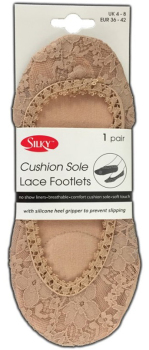 Silky lace cushion sole footlets