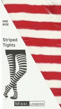 Mysasi Red and White Striped Tights